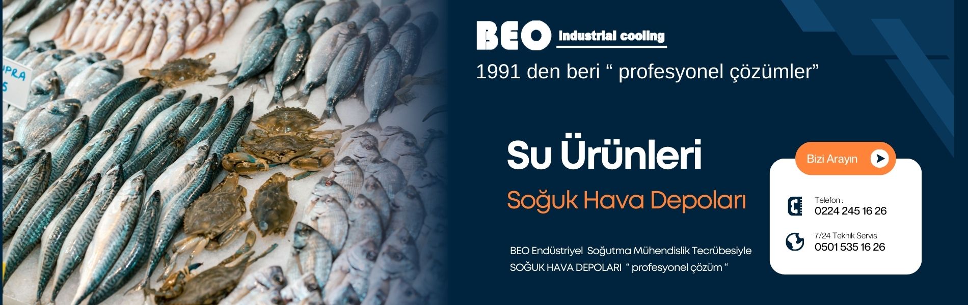 BEO Su ürünleri soğuk hava depoları