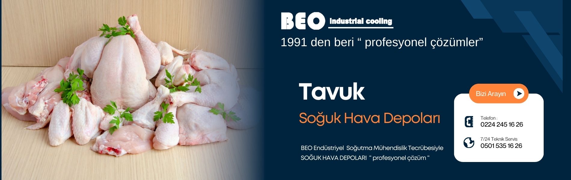 BEO Tavuk soğuk hava deposu