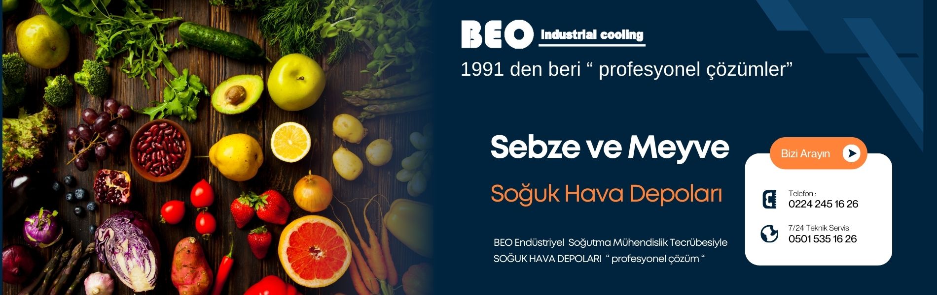 BEO Yaş sebze ve meyve soğuk hava depoları